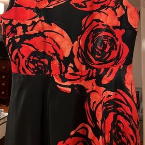 Beautiful red floral dress! Perfect for a day or night dressy event.